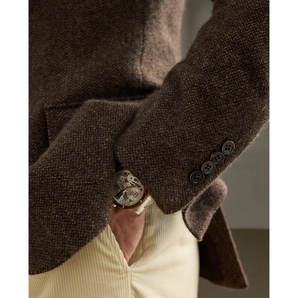 未使用級 ラルフローレン ヘリンボーン ジャケット 黒ブラウン 7号