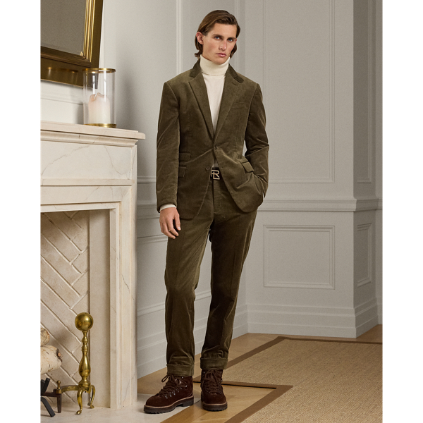 Handgeschneiderte Anzugjacke Kent Purple Label in Gedecktes Salbei 4