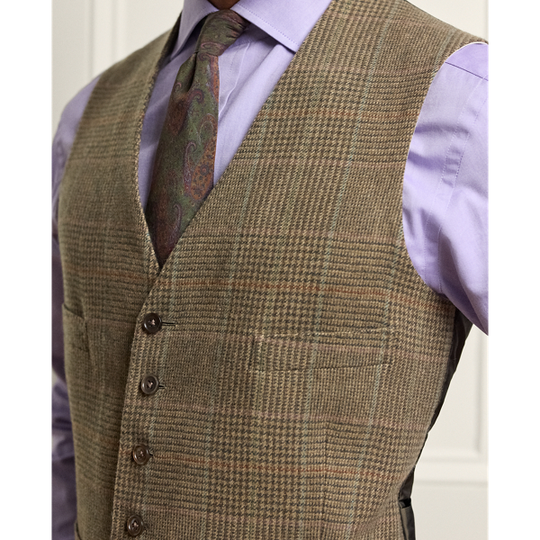 Handmade Plaid Cashmere Vest