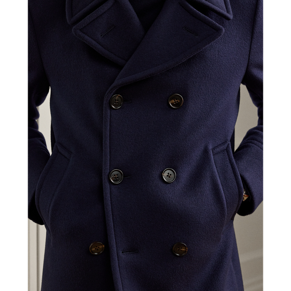 Pardessus confectionn&eacute; &agrave; la main en cachemire Purple Label en Marine 6