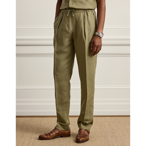 Hand-Tailored Silk-Linen Suit Trousers