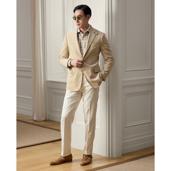 Handgeschneiderte Anzugjacke Kent Purple Label in Champagner 4