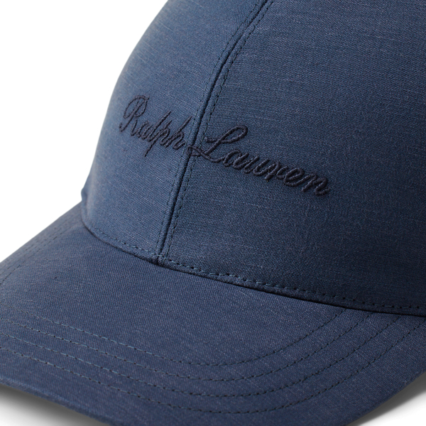 Steel Blue Silk-Linen Ball Cap Purple Label 3