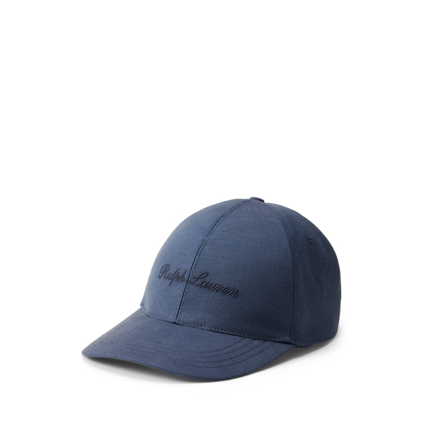 Steel Blue Silk-Linen Ball Cap Purple Label 1