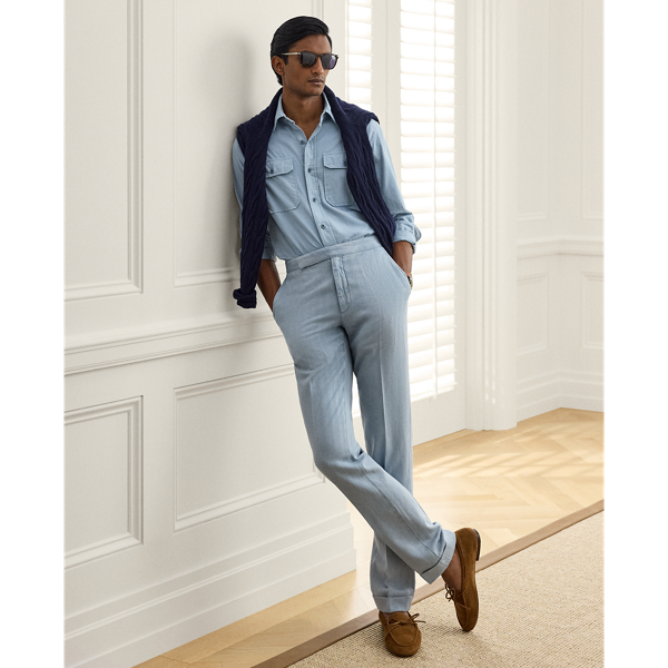 Windward Blue Gregory Hand-Tailored Trouser Purple Label 1