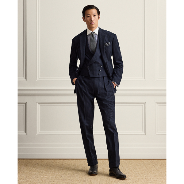 Hand-Tailored Chalk-Stripe Waistcoat 