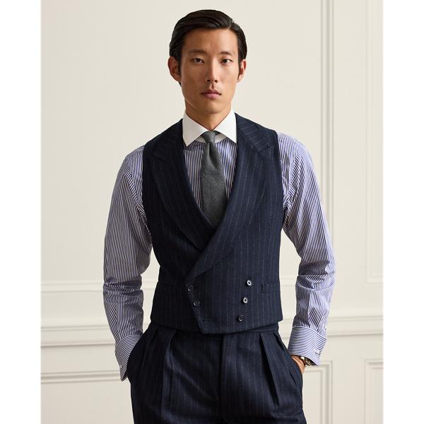 Hand-Tailored Chalk-Stripe Waistcoat 