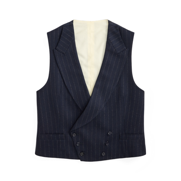 Hand-Tailored Chalk-Stripe Waistcoat 