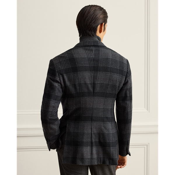 Charcoal Multi Glenn Hand-Tailored Cashmere Jacket Purple Label 5