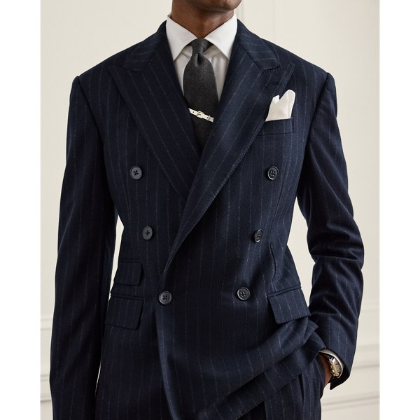 Ralph Hand-Tailored Chalk-Stripe Suit