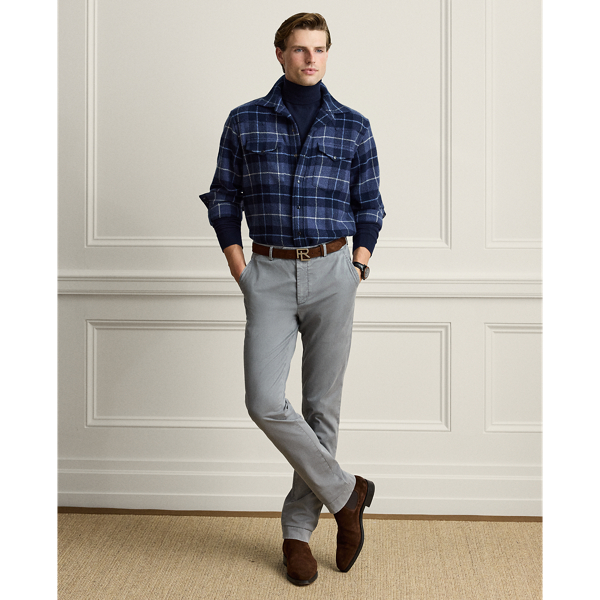 Hand-Tailored Stretch Twill Trouser