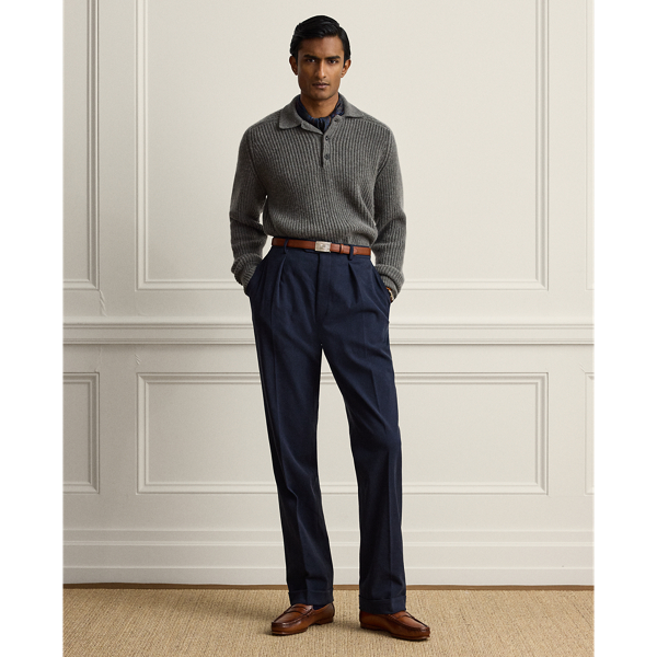 Stretch Cotton-Cashmere Trouser