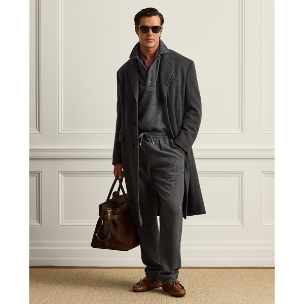 Hand-Tailored Wool-Cashmere Trouser