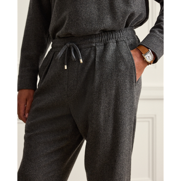 Hand-Tailored Wool-Cashmere Trouser