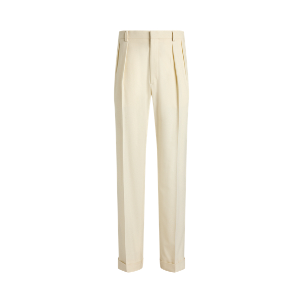 Cream Glenn Hand-Tailored Flannel Trouser Purple Label 2