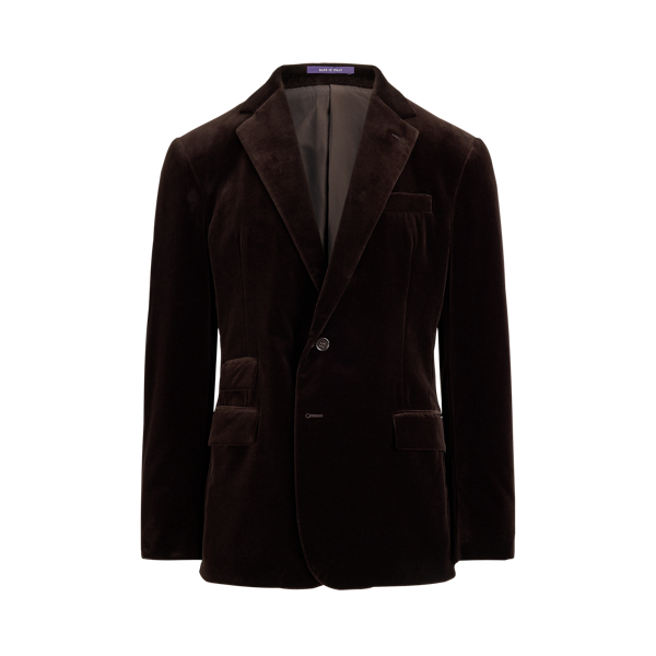 Luggage Brown Kent Hand-Tailored Velvet Jacket Purple Label 1