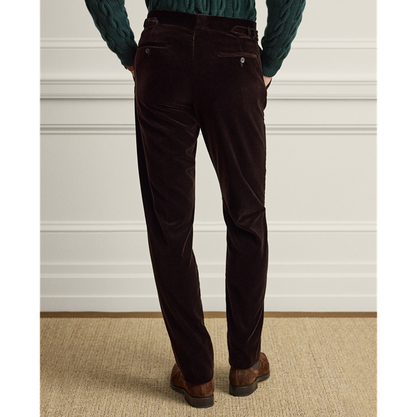 Luggage Brown Gregory Hand-Tailored Velvet Trouser Purple Label 5