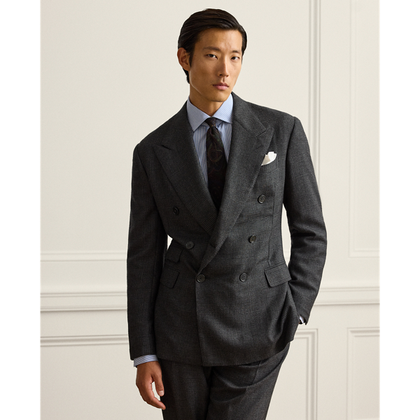 Glenn Hand-Tailored Plaid Cashmere Suit