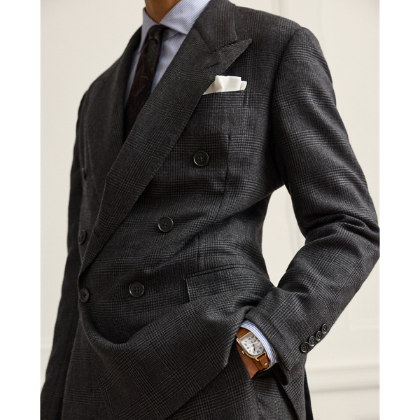 Glenn Hand-Tailored Plaid Cashmere Suit
