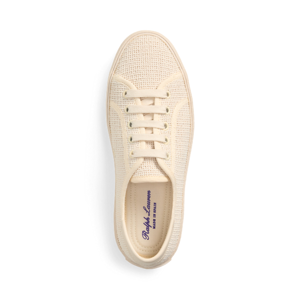 Sneaker Bayston aus Baumwollpiqu&eacute; Ralph Lauren Collection in Klassisch-Creme 4