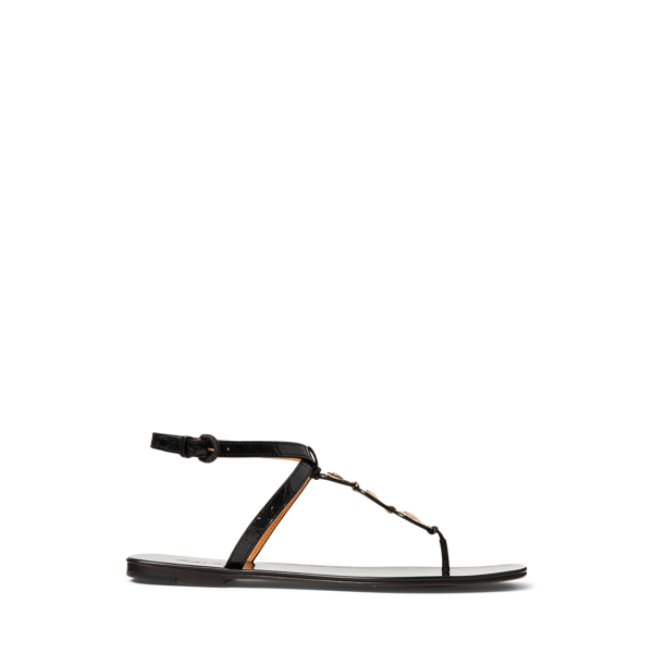 Dorinda Embossed Calfskin Sandal