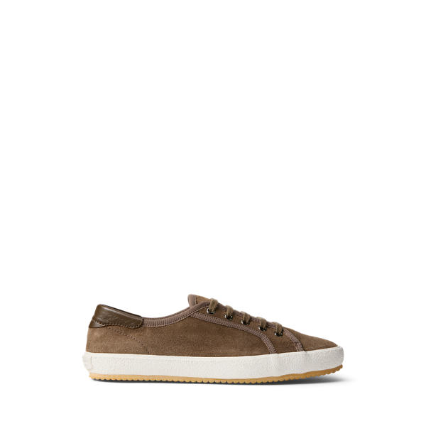 Taupe Bayston Goat-Suede Sneaker Ralph Lauren Collection 1