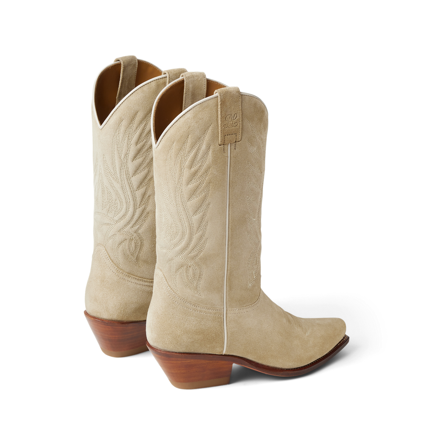 Женские ботинки Ralph Lauren Chilton 40 MM Calf-Suede Cowboy, цвет: Рыжевато-коричневый — фото 3