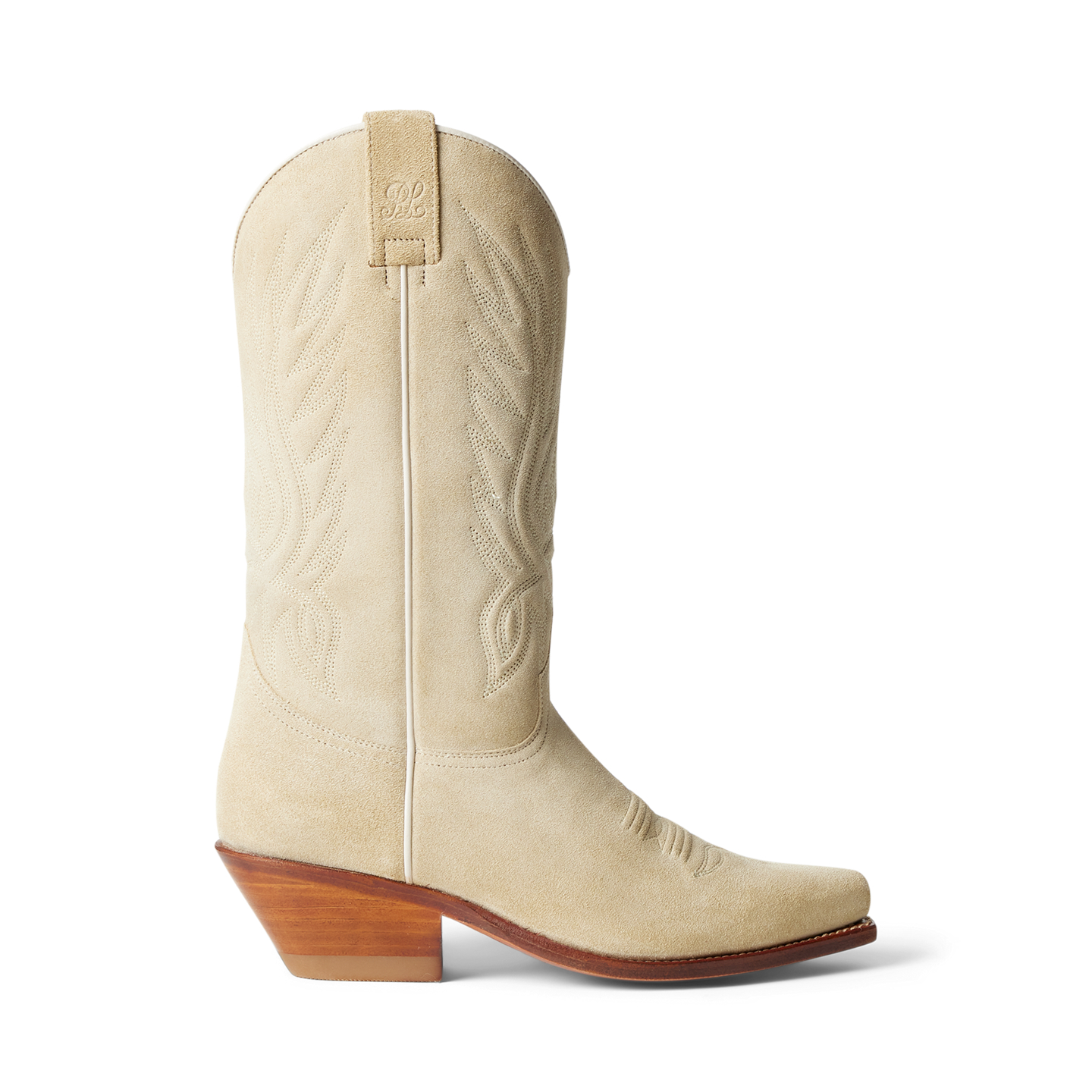 Женские ботинки Ralph Lauren Chilton 40 MM Calf-Suede Cowboy, цвет: Рыжевато-коричневый — фото 6