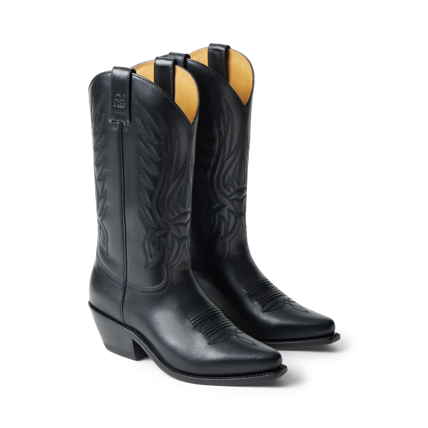 Женские ботинки Ralph Lauren Chilton 40 MM Vachetta Cowboy Boot, цвет: Чёрный — фото 2