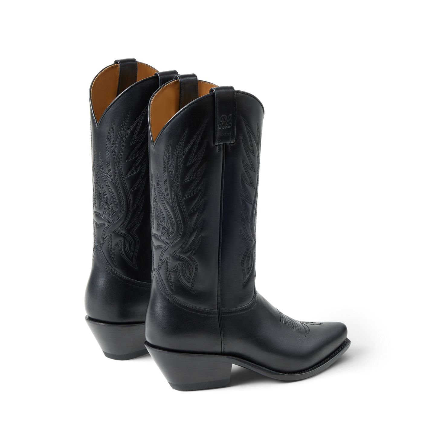 Женские ботинки Ralph Lauren Chilton 40 MM Vachetta Cowboy Boot, цвет: Чёрный — фото 3