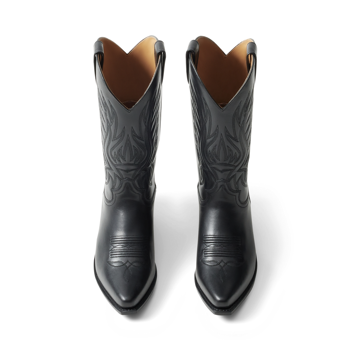 Женские ботинки Ralph Lauren Chilton 40 MM Vachetta Cowboy Boot, цвет: Чёрный — фото 4