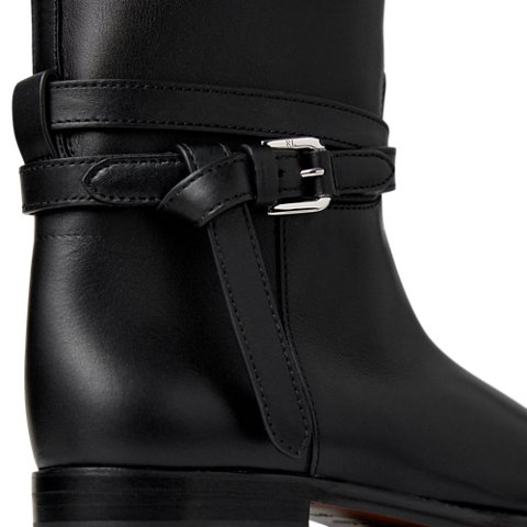 Женские ботинки Ralph Lauren Donnely 25 MM Calfskin, цвет: Чёрный