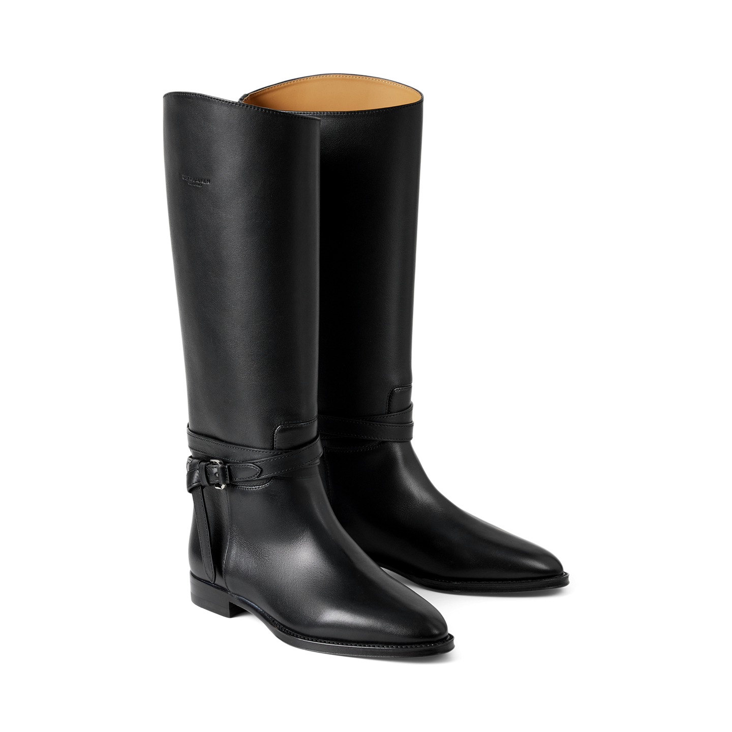 Женские ботинки Ralph Lauren Donnely 25 MM Calfskin Boot, цвет: Чёрный — фото 2