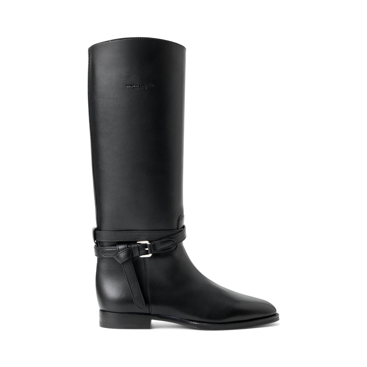 Женские ботинки Ralph Lauren Donnely 25 MM Calfskin Boot, цвет: Чёрный — фото 4