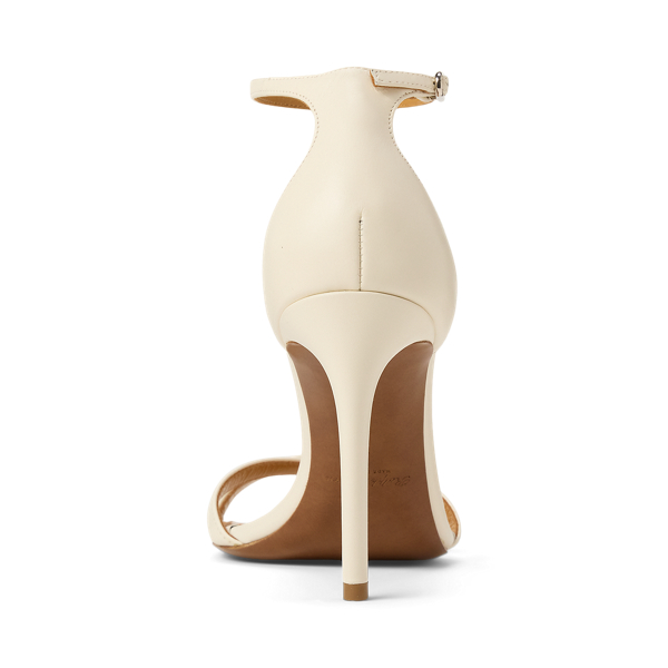 Lux Cream Perrin 95 MM Calfskin Sandal Ralph Lauren Collection 3
