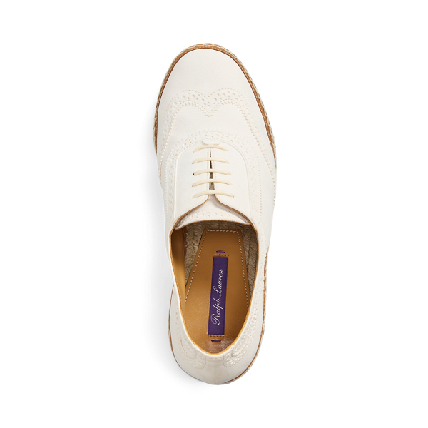 Lux Cream Barlowe 110 MM Goat-Suede Espadrille Ralph Lauren Collection 4