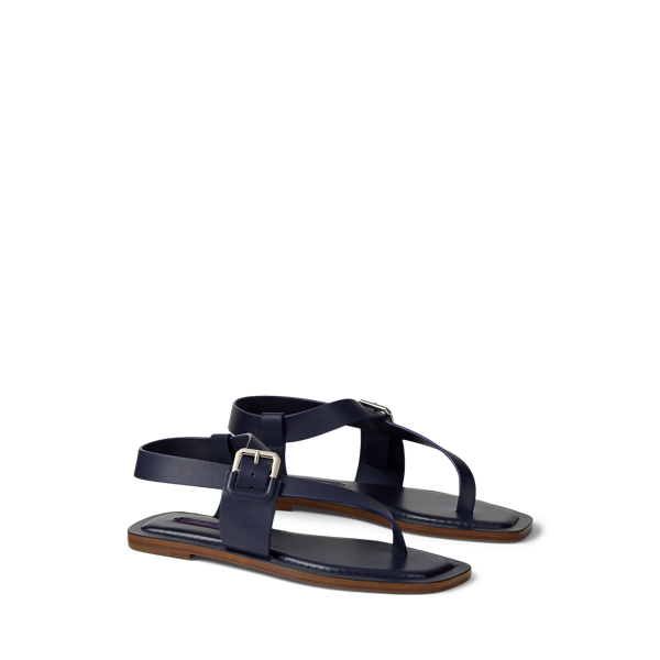 Sandales Payton en vachette Ralph Lauren Collection en Lux Navy 3