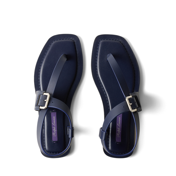Sandales Payton en vachette Ralph Lauren Collection en Lux Navy 5