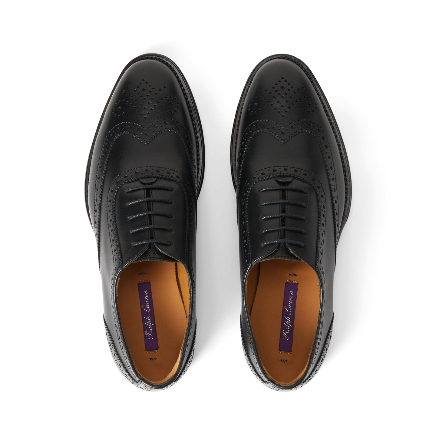 Женские туфли Ralph Lauren Layton 20 MM Burnished Calfskin Oxford, цвет: Чёрный — фото 3