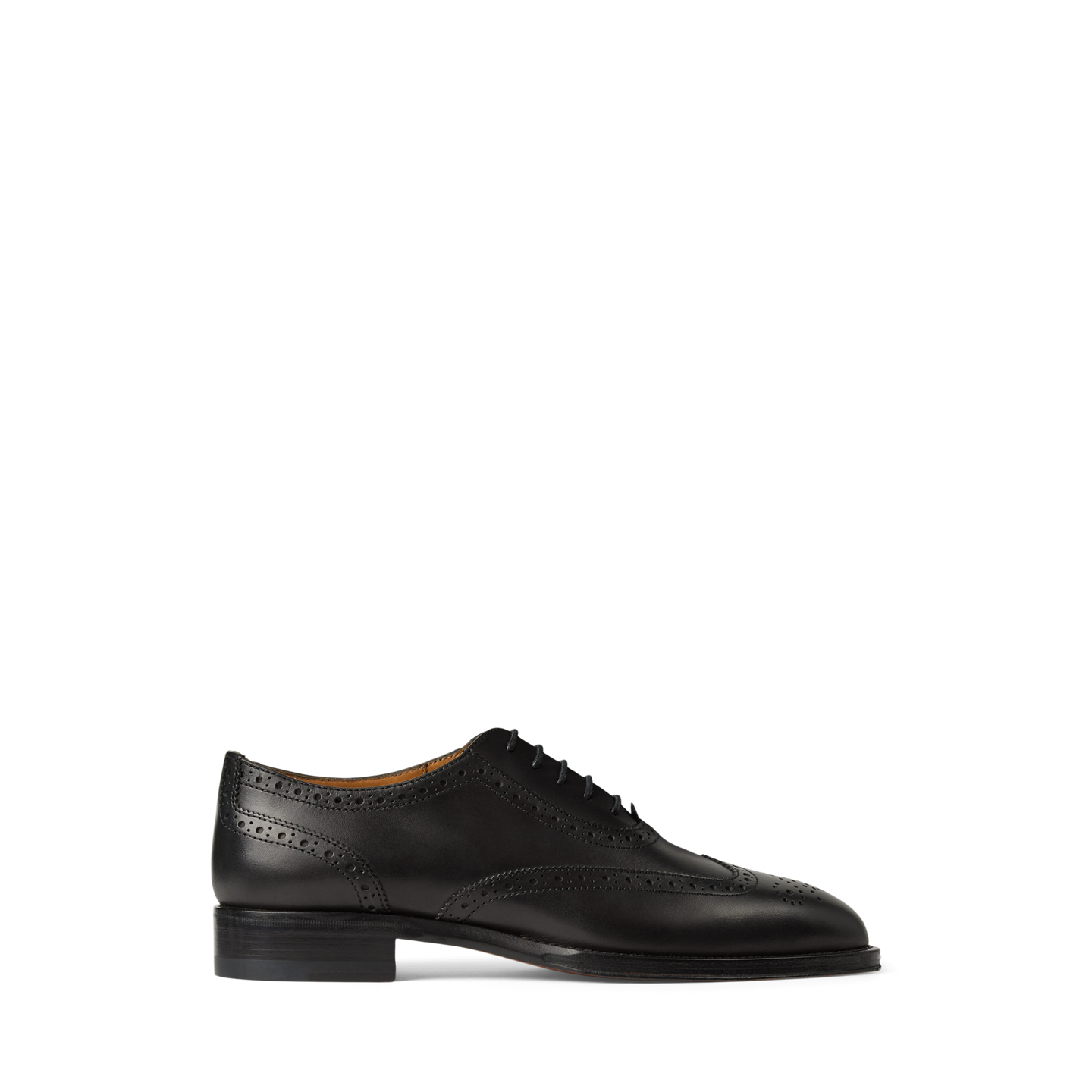 Женские туфли Ralph Lauren Layton 20 MM Burnished Calfskin Oxford, цвет: Чёрный — фото 4