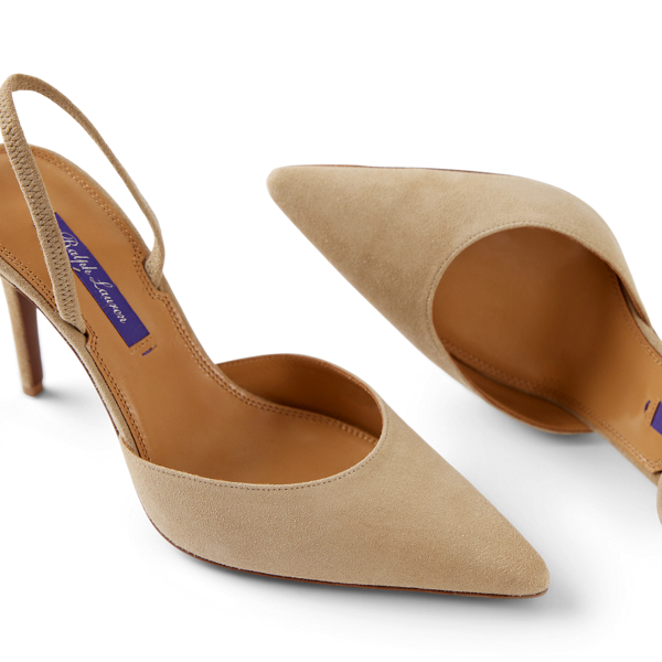 Marcy 95 MM Goat-Suede Slingback Pump