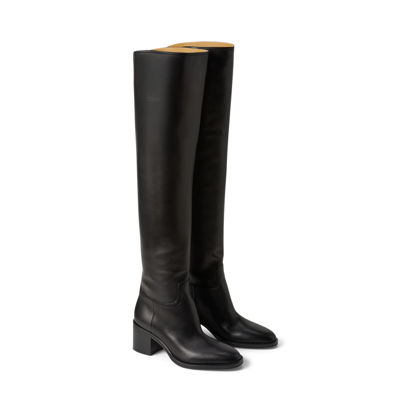 Женские ботинки Ralph Lauren Barnet 55 MM Calfskin Boot, цвет: Чёрный — фото 2