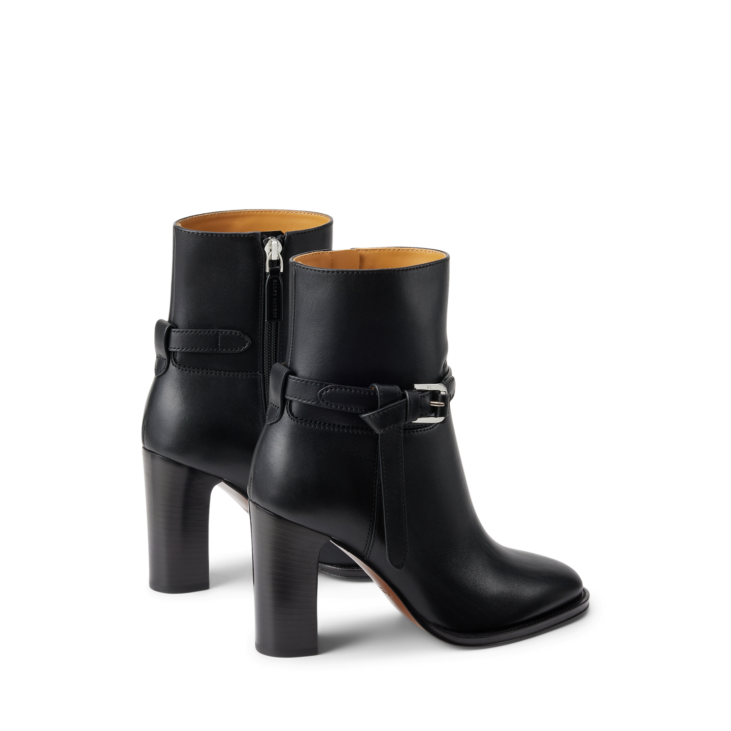 Женские ботинки Ralph Lauren Donnely 90 MM Calfskin Bootie, цвет: Чёрный — фото 3