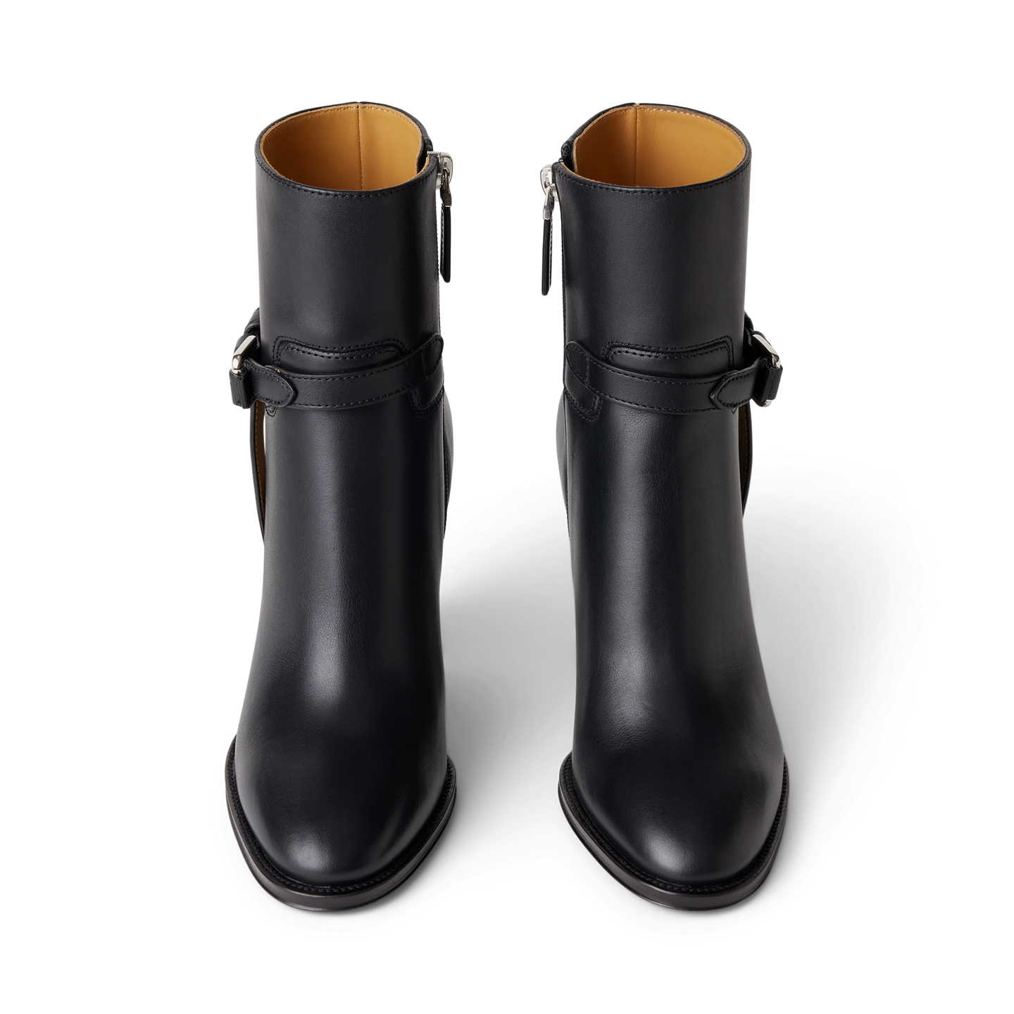 Женские ботинки Ralph Lauren Donnely 90 MM Calfskin Bootie, цвет: Чёрный — фото 4