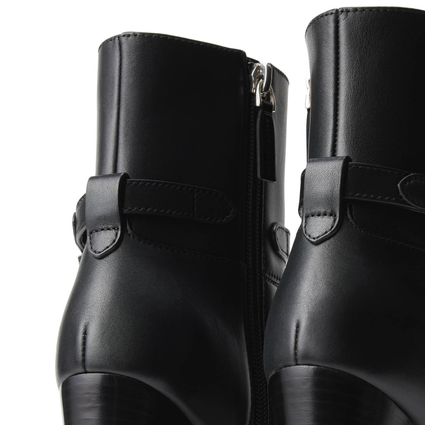 Женские ботинки Ralph Lauren Donnely 90 MM Calfskin Bootie, цвет: Чёрный — фото 5