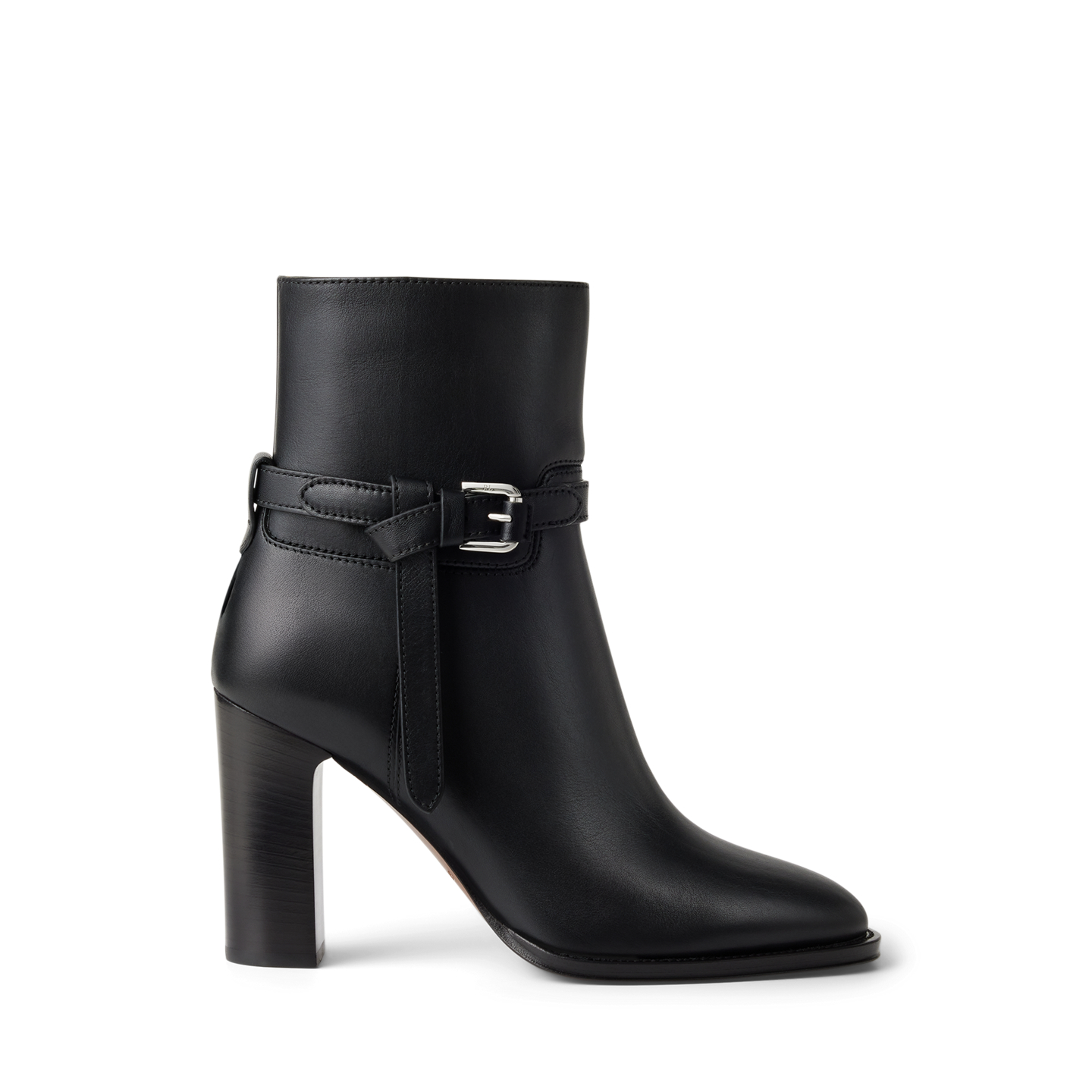 Женские ботинки Ralph Lauren Donnely 90 MM Calfskin Bootie, цвет: Чёрный — фото 6