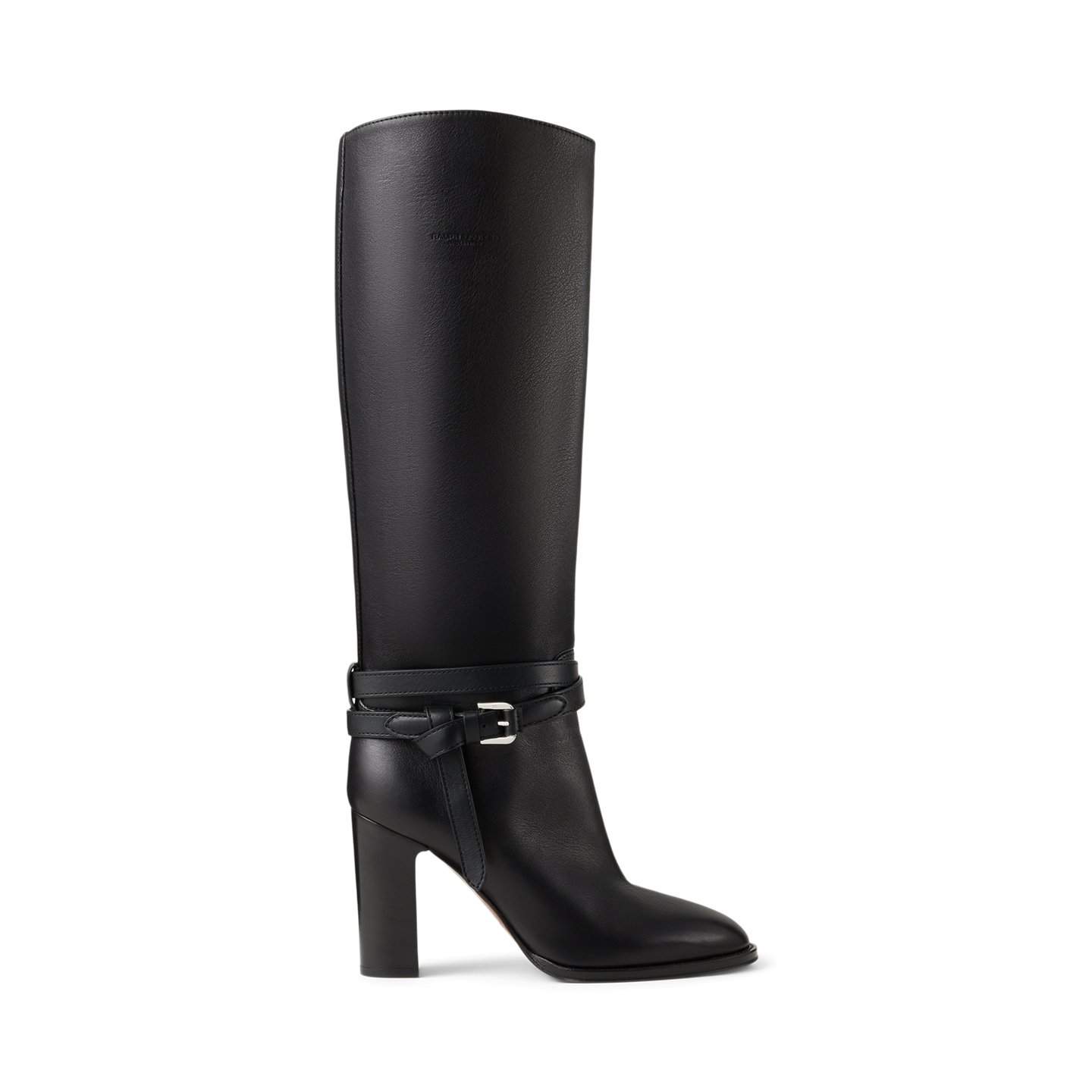 Женские ботинки Ralph Lauren Donnely 90 MM Calfskin Boot, цвет: Чёрный — фото 4