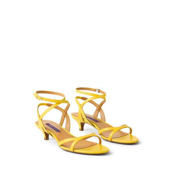 Sandales Clarke en vachette Ralph Lauren Collection en Jaune Royal 3