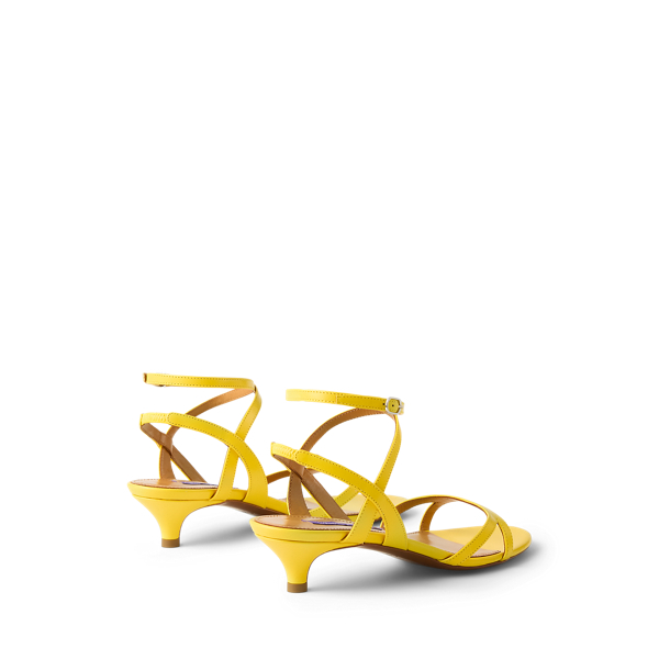 Sandales Clarke en vachette Ralph Lauren Collection en Jaune Royal 4