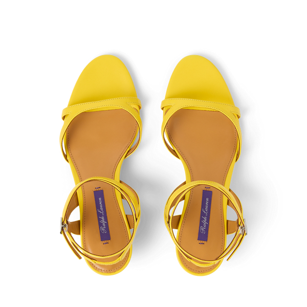 Sandales Clarke en vachette Ralph Lauren Collection en Jaune Royal 5